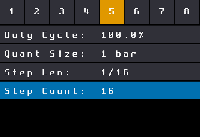 Clip page of the HATS clip in row 2: Step Count 16