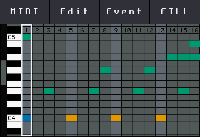 Modded piano roll without the miniature and the letter